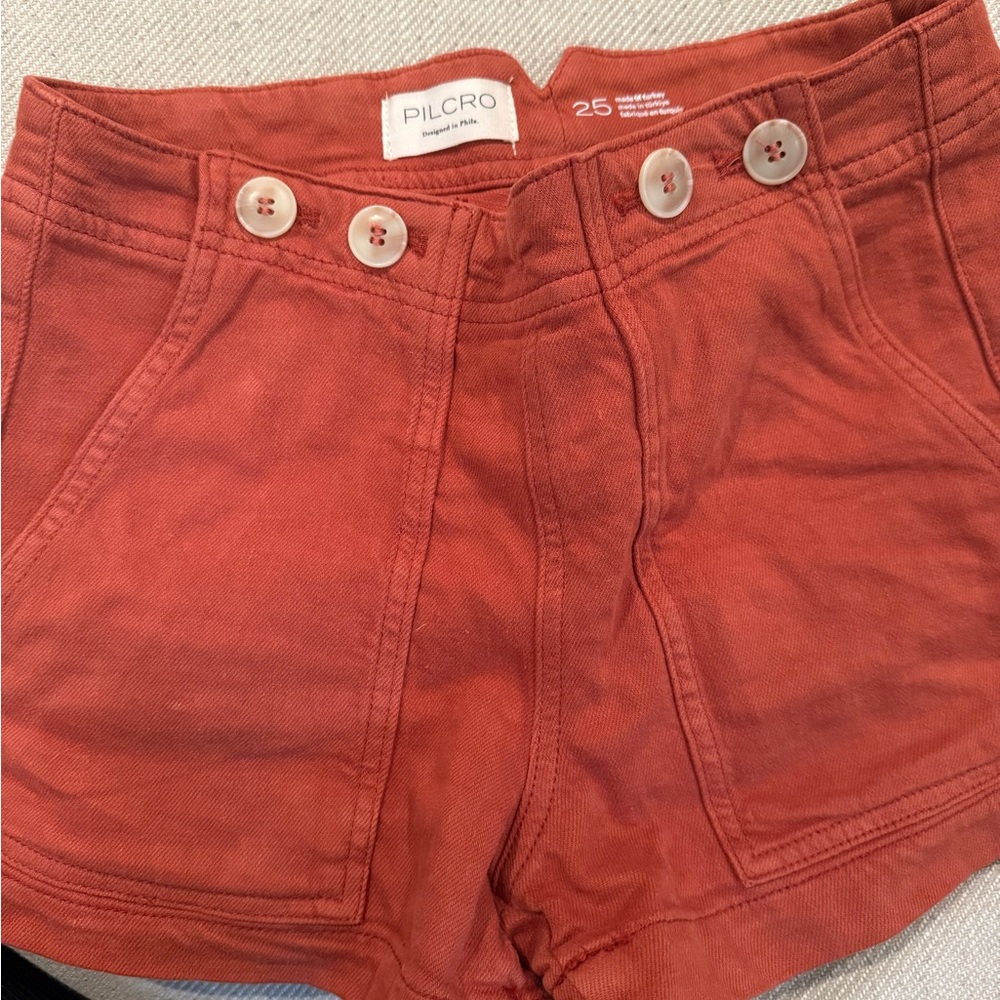 Pilcro Brown High Waist Shorts